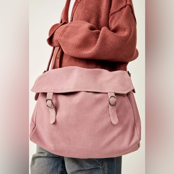 NWT! Free People Zahara Suede Messenger Bag - Picture 4 of 15
